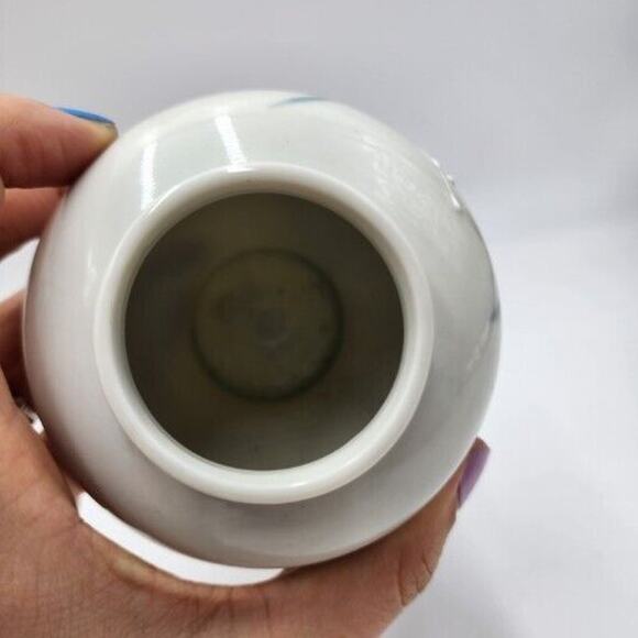 Vintage Iris Otagiri Japan Vase Hand Painted Raised Flowers 4.5" Feminine Pink - Picture 7 of 9